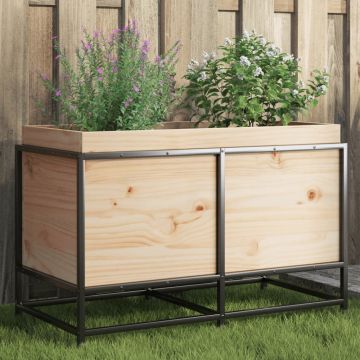 Градинска кашпа 80x40x50 см масивна борова дървесина
