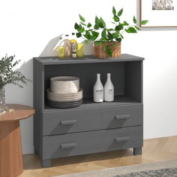 Сайдборд Jayson, тъмносив, 85x35x80 см, борово дърво масив