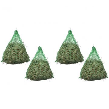 Мрежи за сено, 4 бр, кръгли, 0,75x0,75 м, PP
