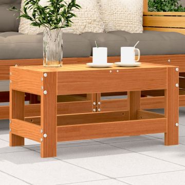 Градинска табуретка, восъчнокафяв, 62x30x32 см, бор масив