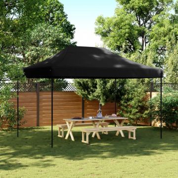Сгъваема парти шатра, pop-up, черна, 410x279x315 см