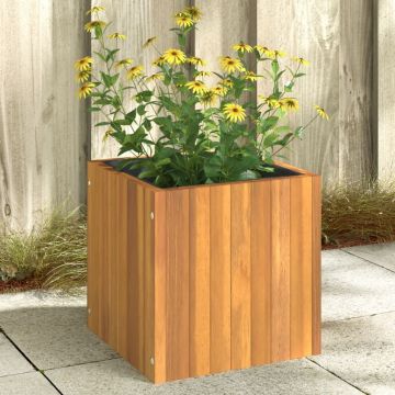 Градинска кашпа 35x35x35 см масивна акация