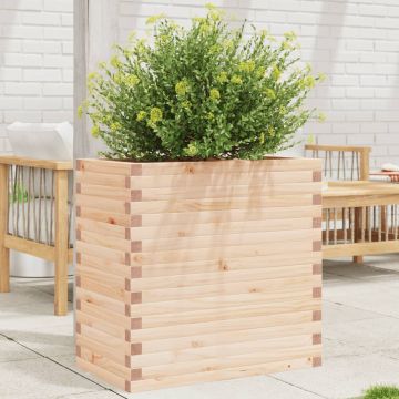 Градинска кашпа 70x40x68,5 см масивна борова дървесина