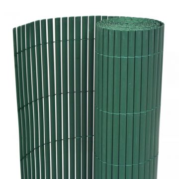 Двустранна градинска ограда, PVC, 150x300 см, зелена