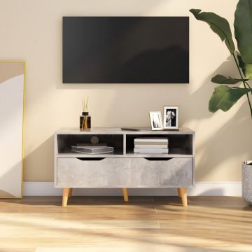 ТВ шкаф, бетонно сив, 90x40x48,5 см, ПДЧ