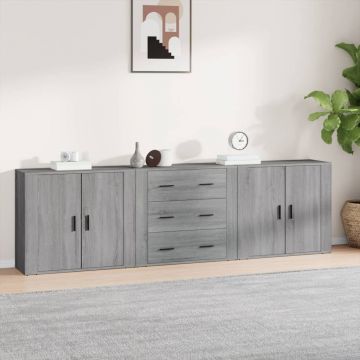 Сайдборди, 3 бр, сив сонома, инженерно дърво