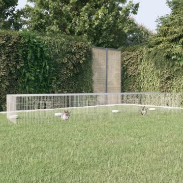 Клетка за зайци, 4 панела, 433x109x54 см, поцинковано желязо