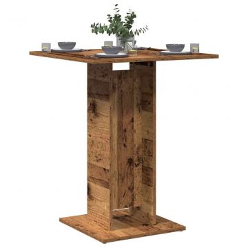Маса за бистро от старо дърво 60x60x75 cm Инженерна дървесина