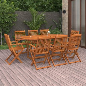 Градински трапезен комплект Jacobson, 9 части, 180x90x75см, акация масив