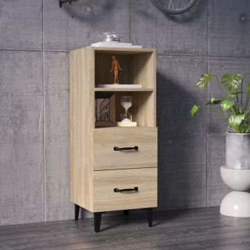 812369  Сайдборд, дъб сонома, 34,5x34x90 см, инженерно дърво