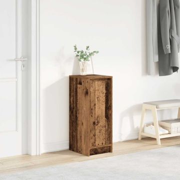 Шкаф за обувки старо дърво 29,5x34x76 см инженерна дървесина