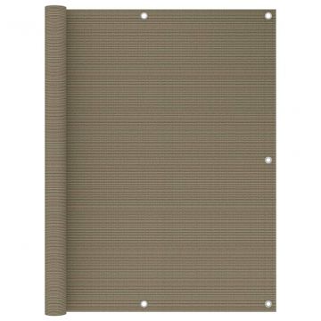 Балконски параван, таупе, 120x500 см, HDPE