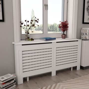 Паравани за радиатори Byers, 2 бр, бели, 172x19x81,5 см, МДФ