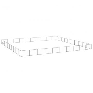 Клетка за кучета, сива, 100 м², стомана