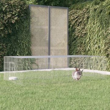 Клетка за зайци, 2 панела, 220x110x55 см, поцинковано желязо