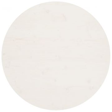Плот за маса, бял, Ø90x2,5 см, бор масив