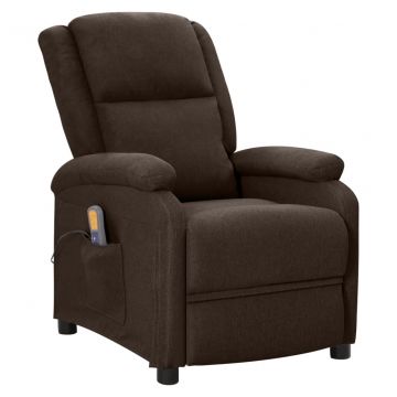 Wingback масажен наклоняем стол, тъмнокафяв, текстил