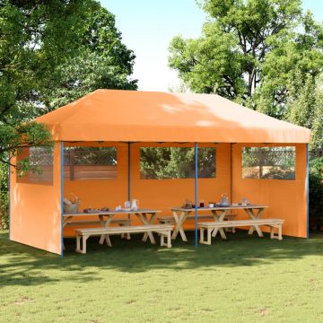 Сгъваема парти шатра pop-up с 3 странични стени оранжева