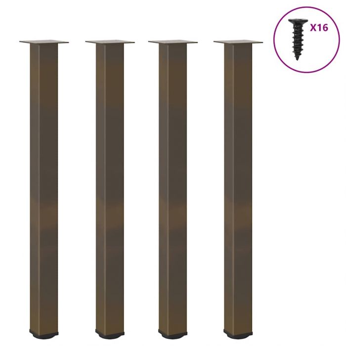 Крака за бар маса 4 бр. естествена стомана 110-112 cm стомана
