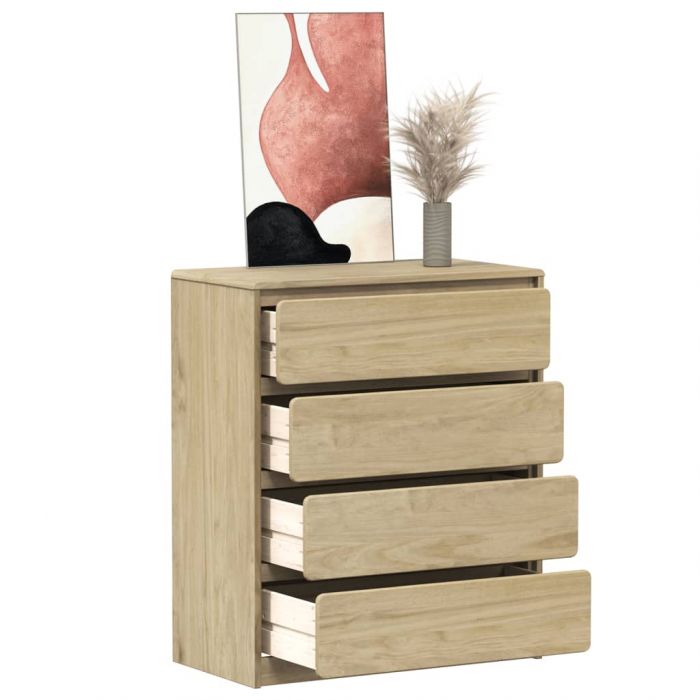 Шкаф с чекмеджета SAUDA, дъб, 76,5x39x91 см, бор масив