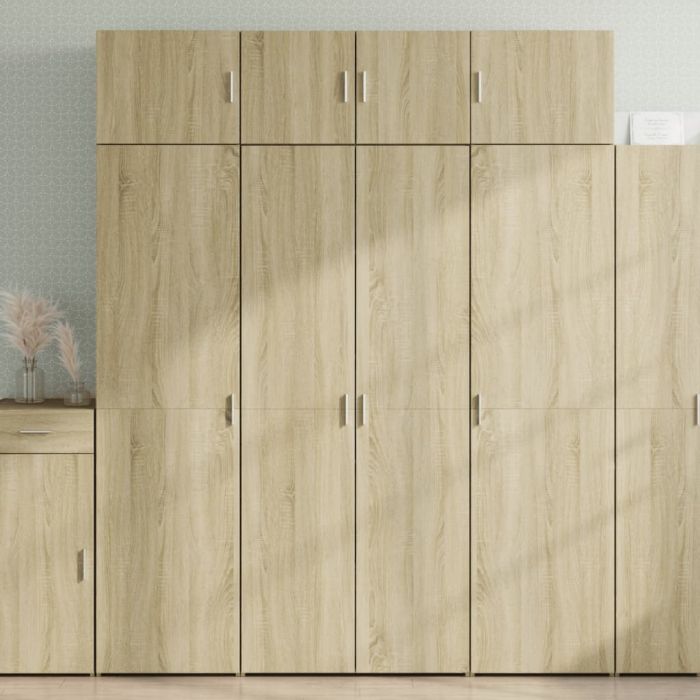 Шкаф за съхранение, дъб сонома, 80x42,5x225 см, инженерно дърво