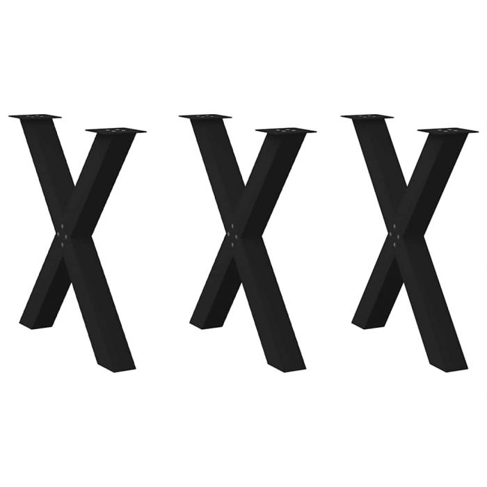 Крака за трапезна маса с X-образна 3 бр 80x(72-73) см стомана