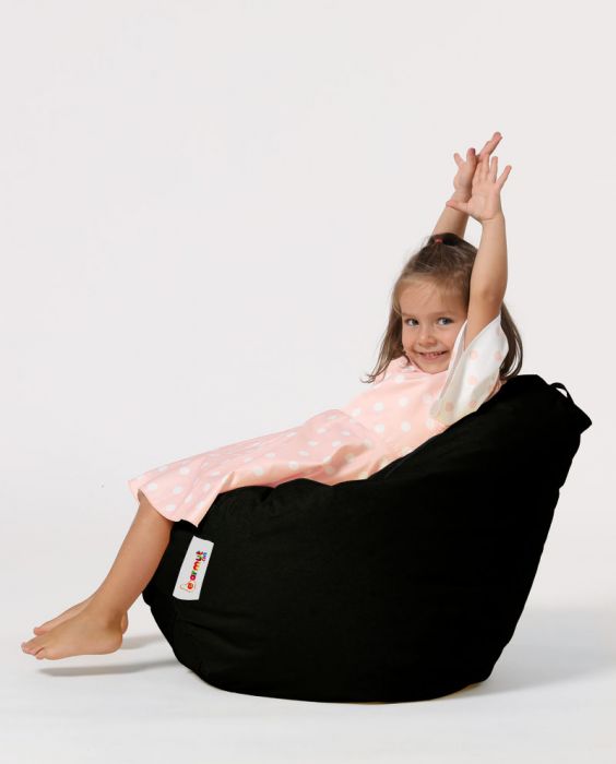 Градински пуф Premium Kids, цвят Черен