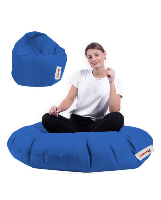 Градински пуф Iyzi 100 Cushion Pouf, цвят Син
