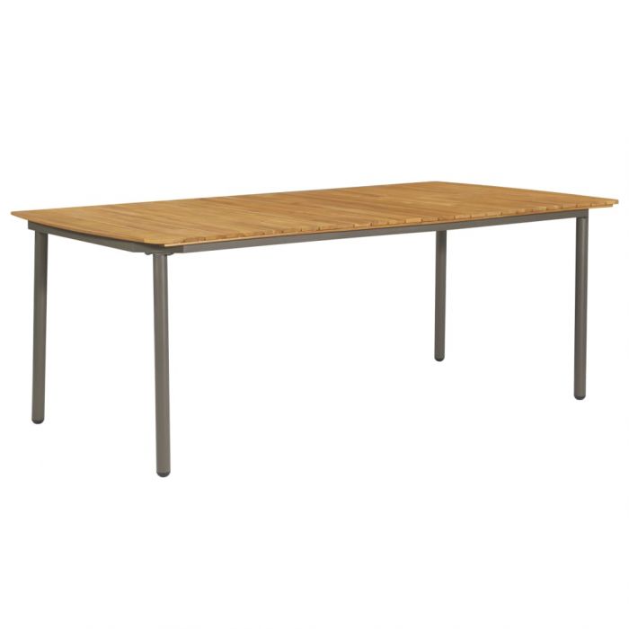 Градинска маса Adamson, 200x100x72 см, акациево дърво масив и стомана
