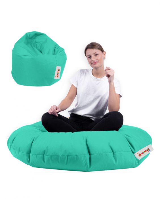 Градински пуф Iyzi 100 Cushion Pouf, цвят Тюркоаз