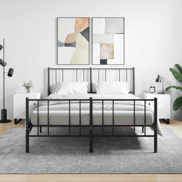 Нощни шкафчета 2 бр бели 40x40x50 см инженерно дърво