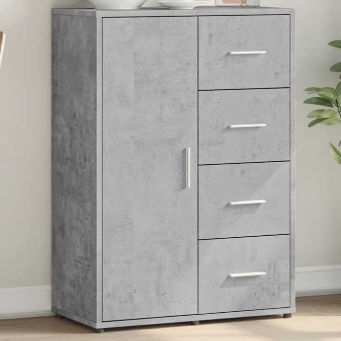 Бюфет бетонно сив 60x31x84 см инженерно дърво