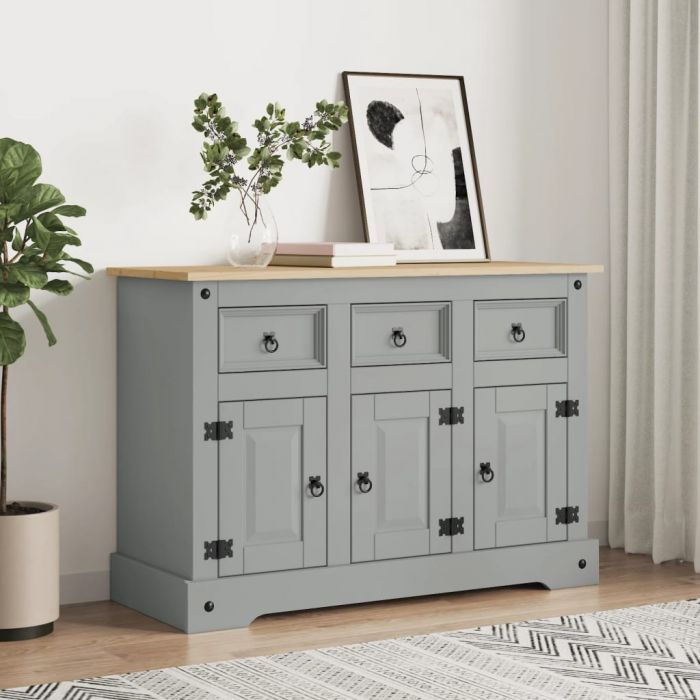 Бюфет Corona сив 112x43x78 см мексикански бор масив