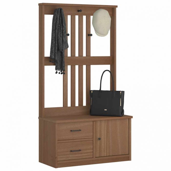 L Дърво за антре SANDENS 87x40x159,5 cm масивна дървесина бор