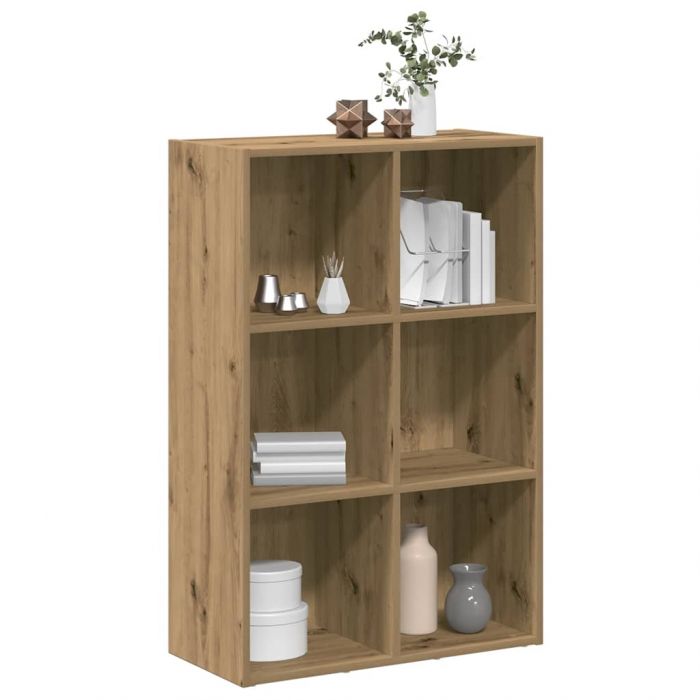 Шкаф за книги/бюфет занаятчийски дъб 66x30x98см инженерно дърво