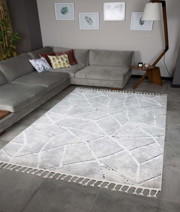 Килим за антре (100 x 300) 33075B - Сиво