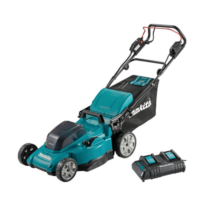 MAKITA DLM481CT2 Самоходна акумулаторна косачка 18+18 V 2х5 Ah 48 см 800 м2 62 л