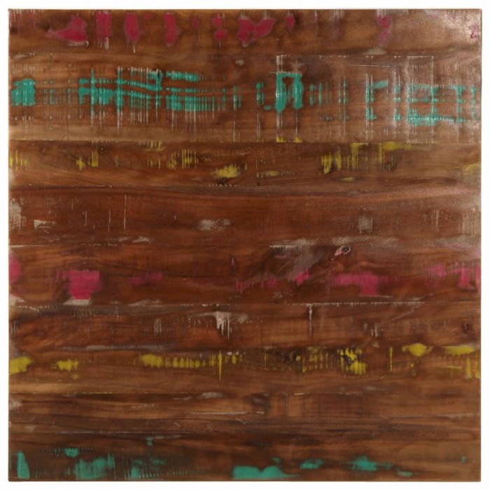 Плот за маса 80x80x3,8 см квадратен регенерирано дърво масив