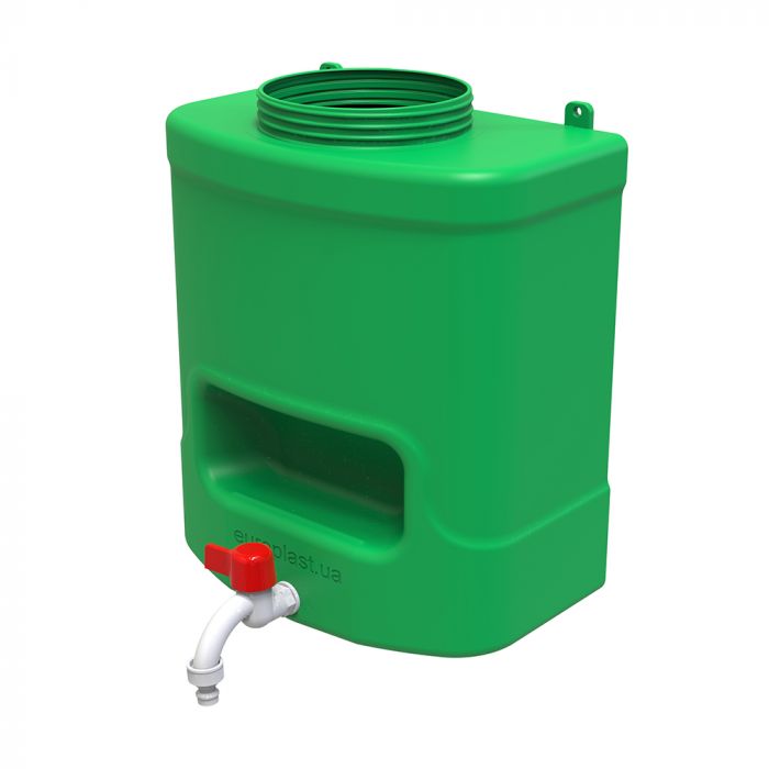 PE TERRA резервоар за вода с кран за двор/градина/къмпинг 20 L, зелен