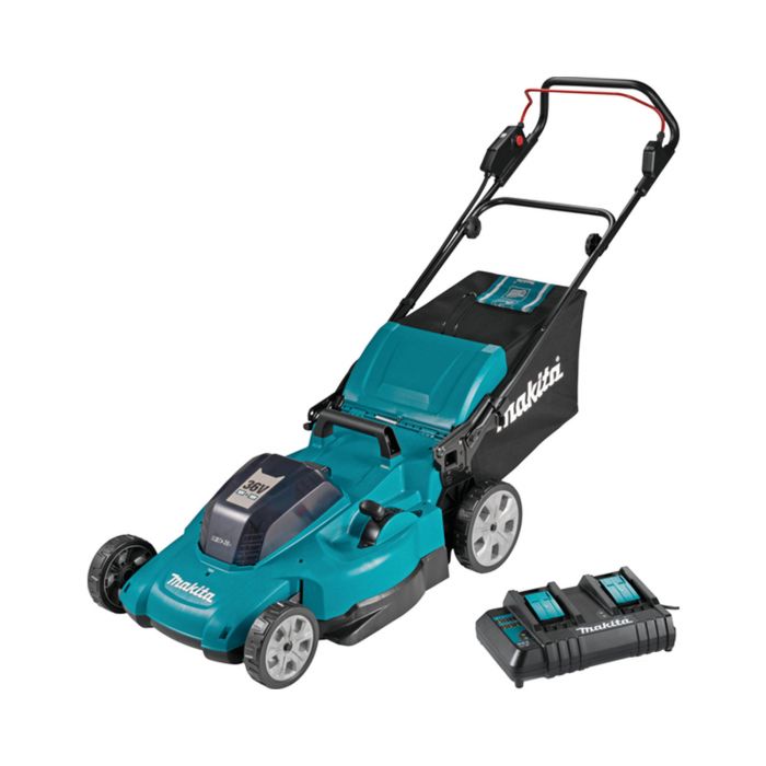 MAKITA DLM538CT2 Акумулаторна косачка 18+18 V 2х5 Ah 534 мм 800 м2 70 л