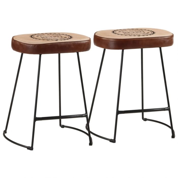 Бар табуретки 2 бр тъмнокафяви 40x29,5x53 см