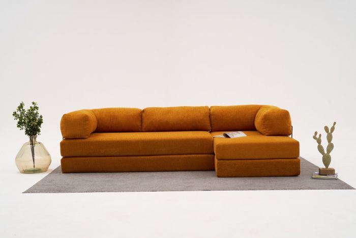 Ъглов диван Comfort, цвят Оранжев