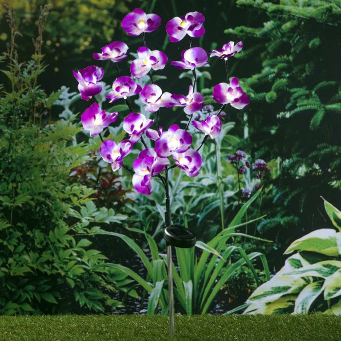 HI LED Соларна лампа орхидея, 75 см