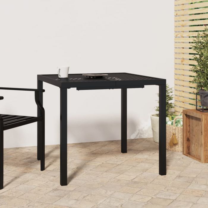 Градинска маса антрацит 80x80x72 cм стомана
