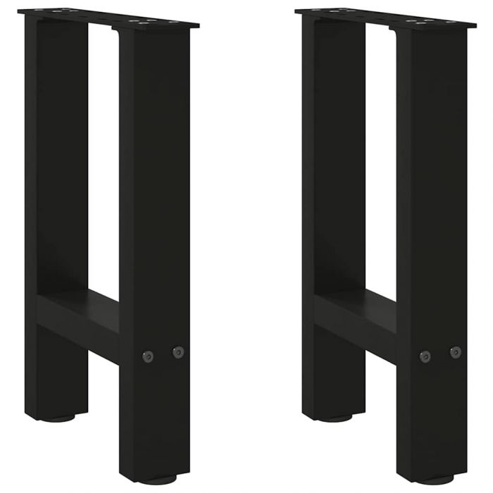 Крака за масичка за кафе черни 2 бр. 28x(42-43) cm стомана