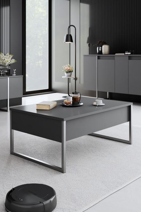 Кафе маса Luxe, цвят Антрацит Сребърен