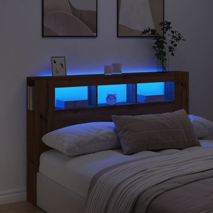 LED табла за глава Artisan Инженерна дървесина