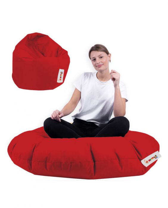Градински пуф Iyzi 100 Cushion Pouf, цвят Червен