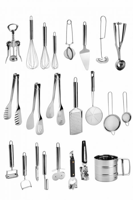 Комплект кухненски прибори (23 части) MRT - 94 сребро