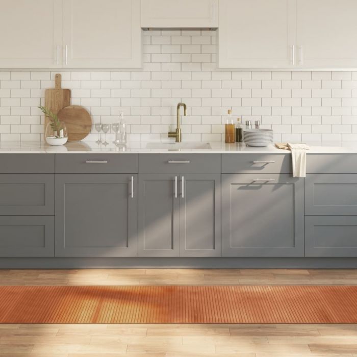 Килим, правоъгълен, кафяв, 60x300 см, бамбук